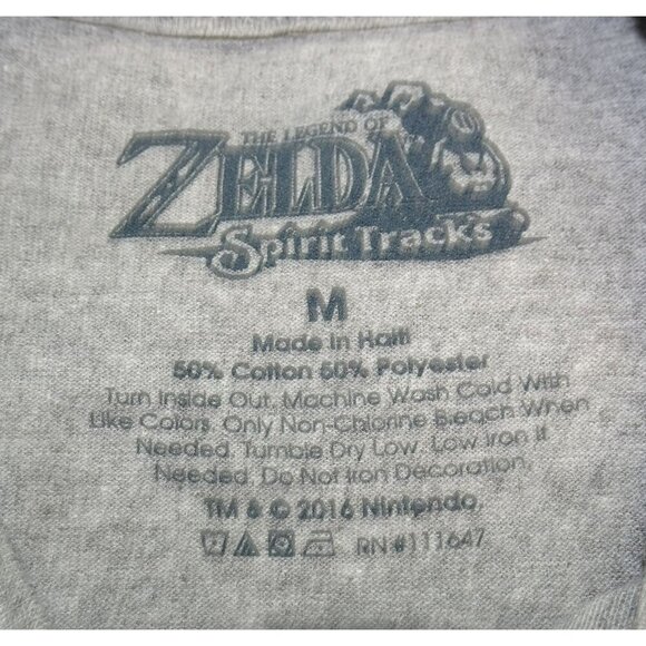 The Spirit of Zelda Spirit Tracs Gray T-Shirt Size Medium - Picture 3 of 4